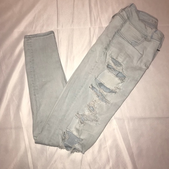 American Eagle Outfitters Denim - AMERICAN EAGLE Super Stretch Ripped Jeans